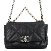 Chanel Chain Shoulder Bag CHANEL19 Flap Coco Mark Lambskin AS1160 CHANEL Black 19 Handbag Women's — Like New