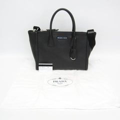 Prada GRACE LUX 1BA183 Women's Leather Shoulder Bag,Tote Bag Black — Like New