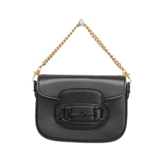 Gucci Horsebit 1955 Mini Bag 726863 Women's Leather Pouch,Shoulder Bag Black — Like New