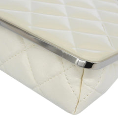 Chanel CHANEL here mark clutch shoulder bag with white seal 3 AP2496 — Like New