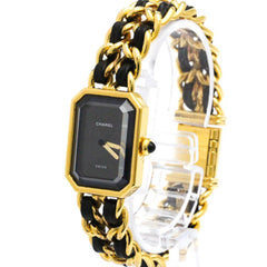 CHANEL Premiere Size L Gold Plated Quartz Ladies Watch H0001 — Good