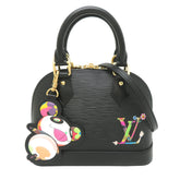 Louis Vuitton Alma BB Takashi Murakami Collaboration Women's Handbag M13670 Epi Noir (Black) — Like New