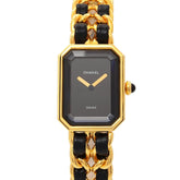 Chanel Premiere Large Size H0001 Women's Watch Black Gold Quartz — Very Good