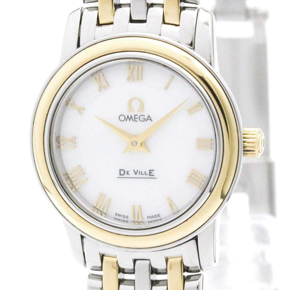 OMEGA De Ville Prestige MOP 18K Gold Steel Quartz Ladies Watch 424.20.24.60.05.001 Polished — Very Good