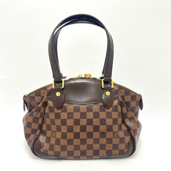 LOUIS VUITTON N41117 Verona PM Tote Bag Shoulder Damier Canvas Women's Ebene — Like New