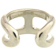 Like new Hermès Osmos PM 25X016973 sterling silver ring, size 12.5, 0581 HERMES — Like New