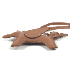HERMES Rodeo Pegasus PM Bag Charm/Keychain Charm by Anjo Miro, Men's/Women's, Saw Gold/Brown, Like New — Like New