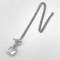HERMES Amulette Kelly Charm Necklace Pendant Toggle SV925 Men's Women's — Like New