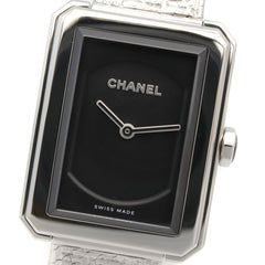 Chanel Boyfriend Tweed Watch, Stainless Steel, Women's, Black, H4876 — Very Good
