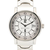 Bulgari BVLGARI Solo Tempo Watch, Stainless Steel, Women's, White (ST29S) — Very Good