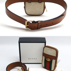 Gucci Sherry Line Double G Belt Bag/Pouch, Size 80 — New - Store Return
