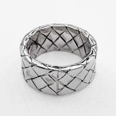 BOTTEGA VENETA Intrecciato Ring, SV925 7824, Silver, Men's & Women's — Like New
