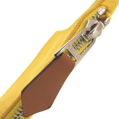 Hermes Flat Pouch PM Cotton Canvas Yellow Handbag 0347HERMES — Like New