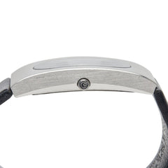 Gucci 2400L Quartz Watch, Black Dial, Stainless Steel Strap, Leather Women's Watch — Good