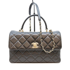 CHANEL A69923 Black Lambskin Gold Hardware Trendy CC Large 2-Way Shoulder Bag (Women's) — Like New