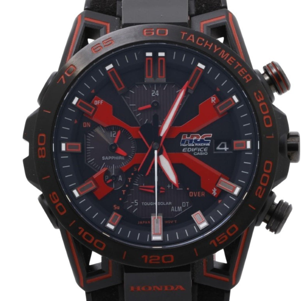 CASIO Edifice Sospensione Honda Racing Red Edition EQB2000HR1AJR Black Stainless Steel Men's Watch — Very Good