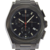 Gucci Pantheon Men's Watch, 115.2 Stainless Steel, Black Quartz Chronograph, Dial — Good