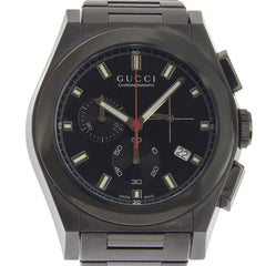 Gucci Pantheon Men's Watch, 115.2 Stainless Steel, Black Quartz Chronograph, Dial — Good
