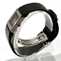 Chanel Matelassé Watch, Total Weight 27g, Stainless Steel, Genuine Leather Strap, Quartz Movement, Black Dial, H0116 — Good