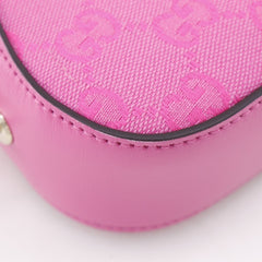 Gucci Moonside Mini Shoulder Bag 786035, GG Canvas, Pink, Zippered, Women's — Like New