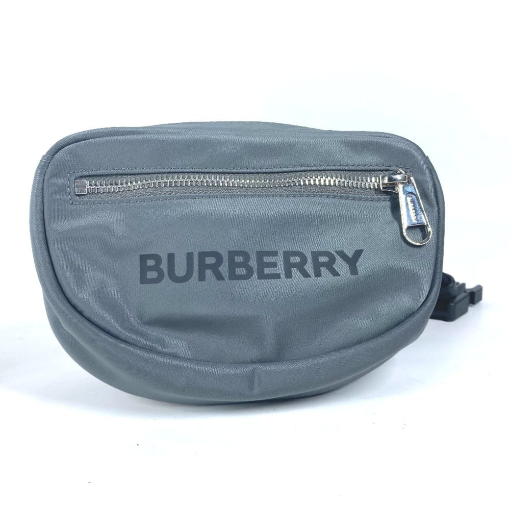 BURBERRY 8052888 Cross Belt Bag Waist Pouch Body Nylon Men's Grey — New - Store Return
