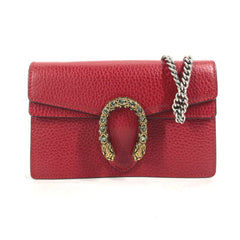 Gucci 476432 2WAY Bag Pouch Clutch Bag Chain Crossbody Shoulder Bag Red — Like New