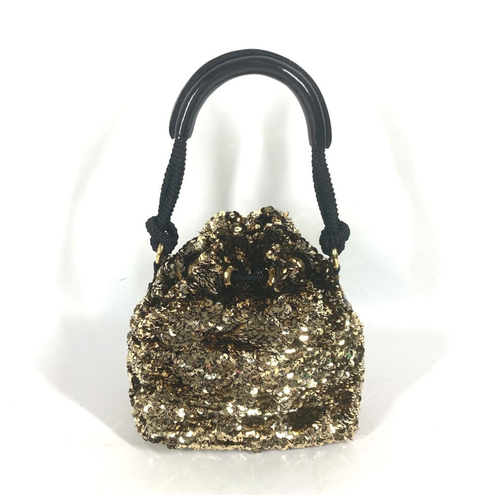 LOUIS VUITTON M40322 2010 Cruise Collection Noe Rococo All Sequin Shoulder Bag Handbag Leather Women's Gold L-240613-21 — Like New
