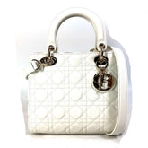 Christian Dior Dior M0565ONGE_M030 LADY DIOR Lady Cannage Medium Shoulder Bag Handbag Lambskin Women's White — New - Store Return