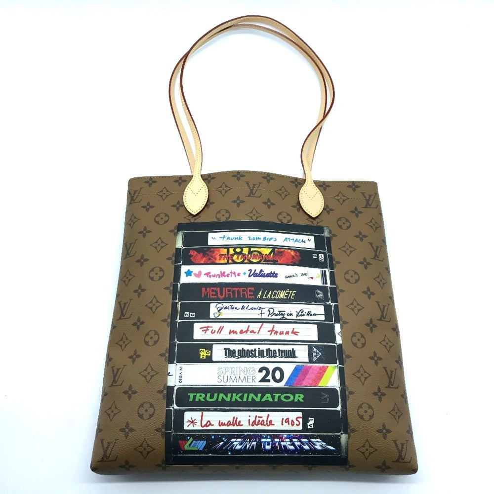 LOUIS VUITTON M45198 Monogram Reverse Video Print Carry It Shoulder Bag Tote Canvas Women's Brown — New - Store Return