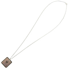 Hermes Like new Hermès Asde Coeur Ace of Hearts leather and metal brown necklace with Z markings, model 1006 — Like New