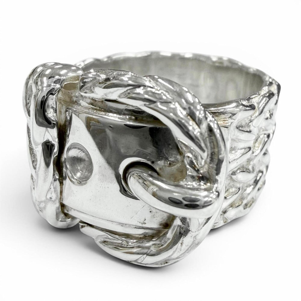 HERMES Vintage Diane 925 Ring, Silver, Weight 11.41g, Men's/Women's Accessory — Like New