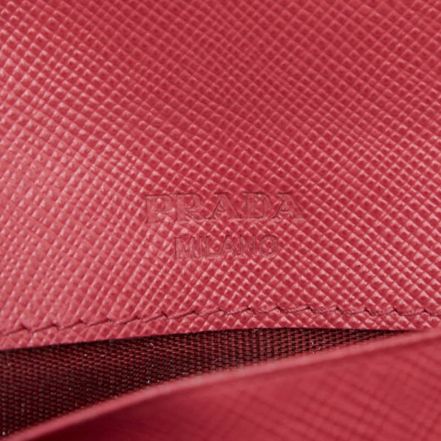 Prada Logo Long Wallet 1M1132 Black and Pink Saffiano Leather Women's PRADA