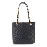 Chanel Matelasse PST Chain Tote Handbag, Caviar Leather, Black, A50994, Gold Hardware — New - Store Return