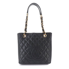 Chanel Matelasse PST Chain Tote Handbag, Caviar Leather, Black, A50994, Gold Hardware — New - Store Return