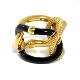 Bottega Veneta Men's Intrecciato Chain Ring — Like New