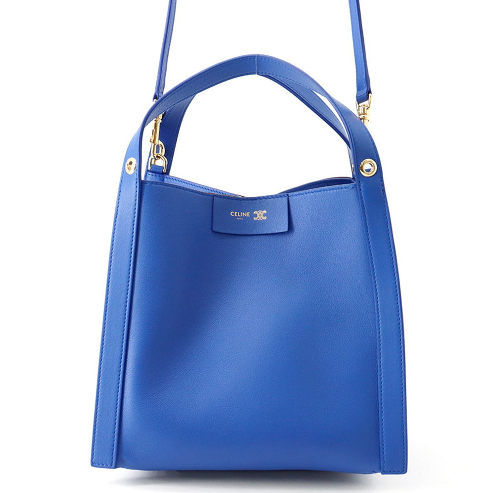 Celine Cubo 124182 Leather Handbag, CELINE 2-way Shoulder Bag, Women's — Like New