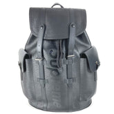 LOUIS VUITTON M53413 Epi Supreme Collaboration Christopher PM Backpack Bag Rucksack Leather Men's Noir Black — Like New