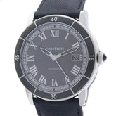 CARTIER Cartier Ronde Croisière de Date WSRN0003 Men's Watch Stainless Steel x Cowhide Leather 40385 — Good