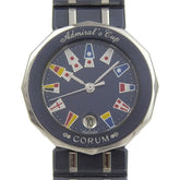 Corum Admiral's Cup Watch 39.610.30.V50 Stainless Steel x Gun Blue Quartz Analog Display Navy Dial Admirals Ladies — Good
