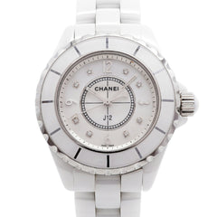 Chanel J12 8P Diamond H2422 White Dial Women's Watch — Good