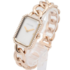 Chanel CHANEL Première Diamond Bezel Watch 18KPG (Pink Gold) Ladies White Shell H4412 — Very Good