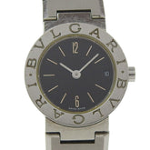 BVLGARI Wristwatch BB23SS Stainless Steel Quartz Analog Display Black Dial Women's — Good