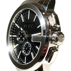 Gucci G-Chrono watch, total weight 170.8g, stainless steel, quartz movement, black dial, 101.2 — Very Good