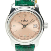 Fendi Orologi 3-Hand Watch 210L Quartz Pink Dial Stainless Steel Leather Women's FENDI — Good