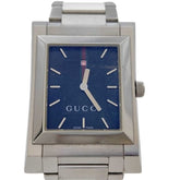 GUCCI watch 111M Blue Silver Stainless Steel Men's — Good