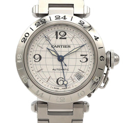 Cartier Pasha C GMT W31078M7 Stainless Steel Automatic Watch — Very Good