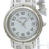 Hermes Clipper Quartz Stainless Steel Women's Dress Watch CL4.210 — Very Good
