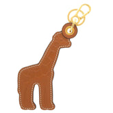 Loewe Giraffe Leather Brown Yellow Keychain Accessory Bag Charm 1062 LOEWE — Like New