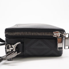 Christian Dior CD Diamond Messenger Pouch 2ESBC119 Shoulder Bag Black Gray Leather Women's — New - Store Return