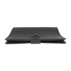 GUCCI Gucci Business Bag 495655 Leather Black Cat Head Clutch — Like New